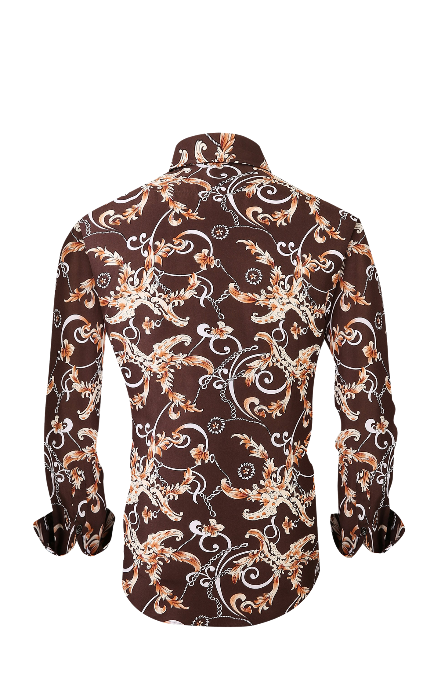 PREMIERE SHIRTS: BROWN DESIGNER PAISLEY