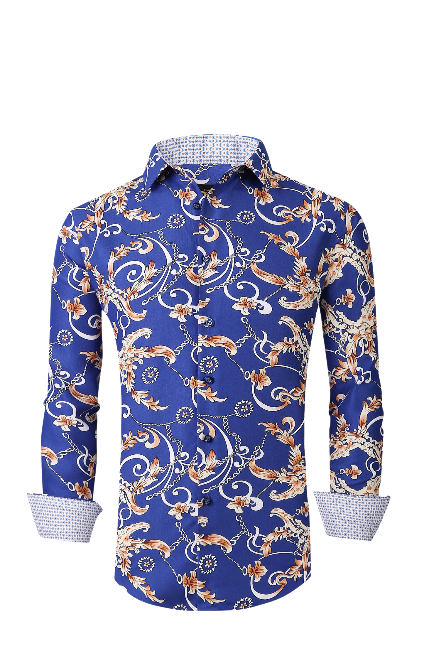 PREMIERE SHIRTS: BLUE DESIGNER PAISLEY