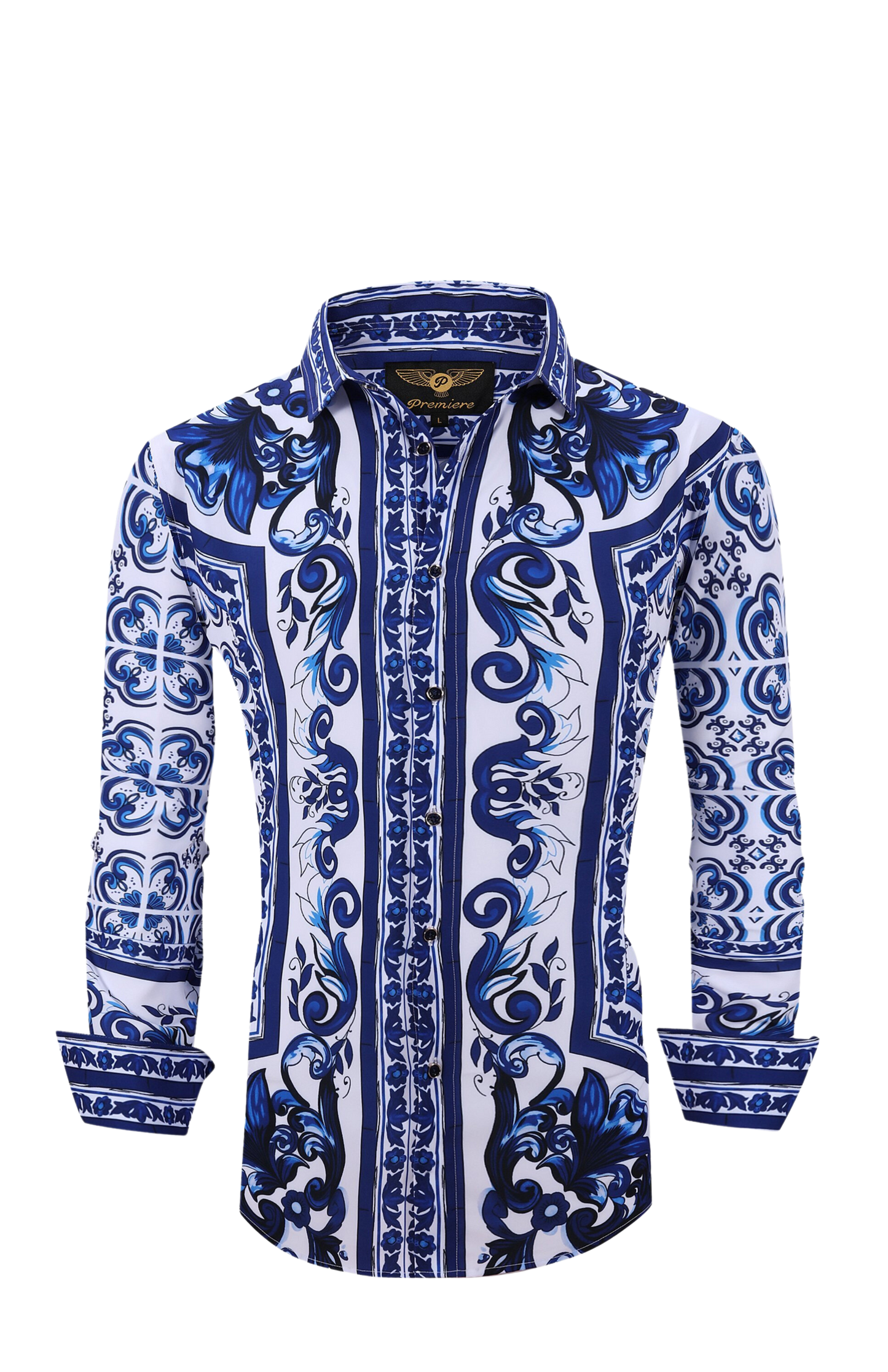 PREMIERE SHIRTS: BLUE DIAMOND LEAF