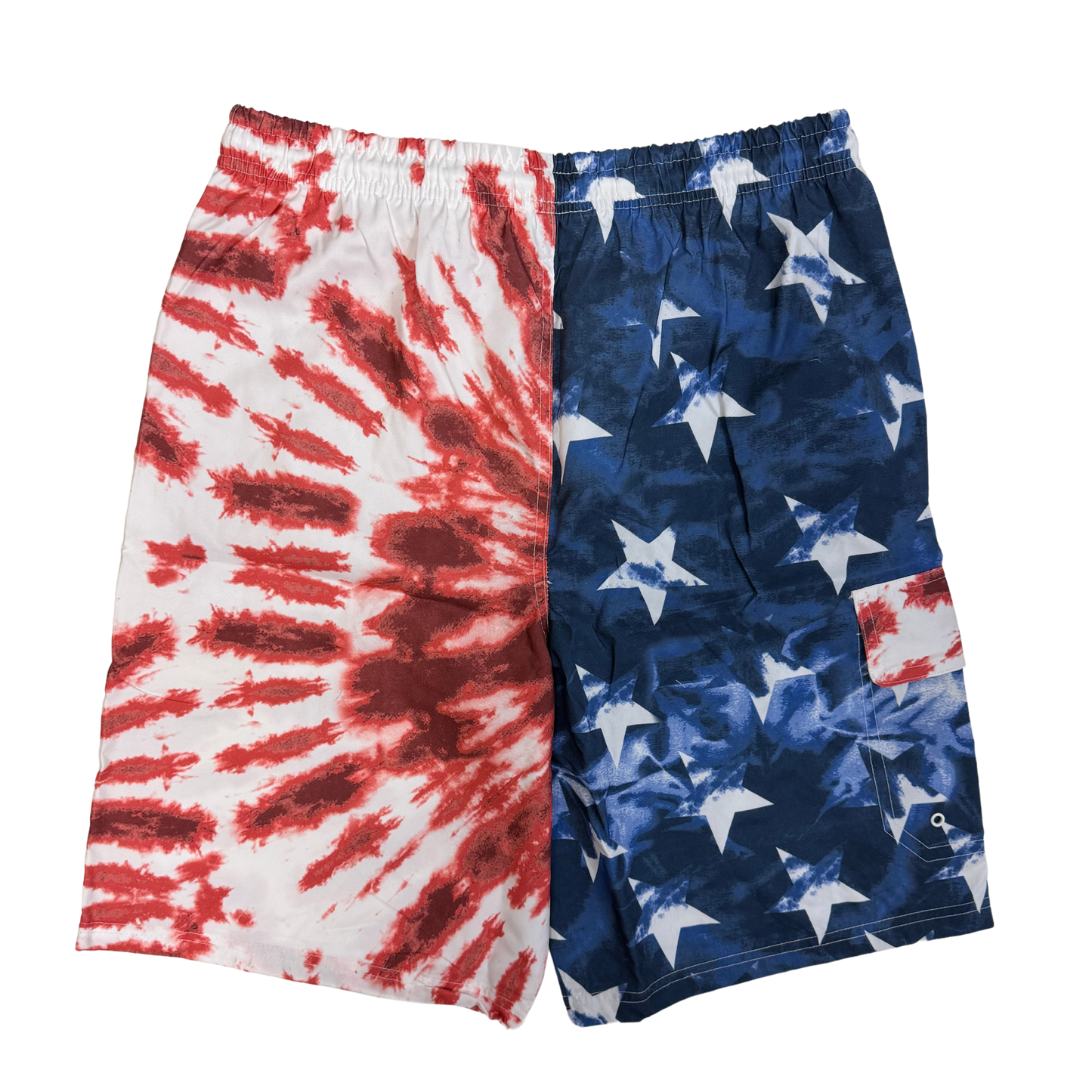 PREMIERE BATHING SUITS: USA RED WHITE BLUE TYE DYE