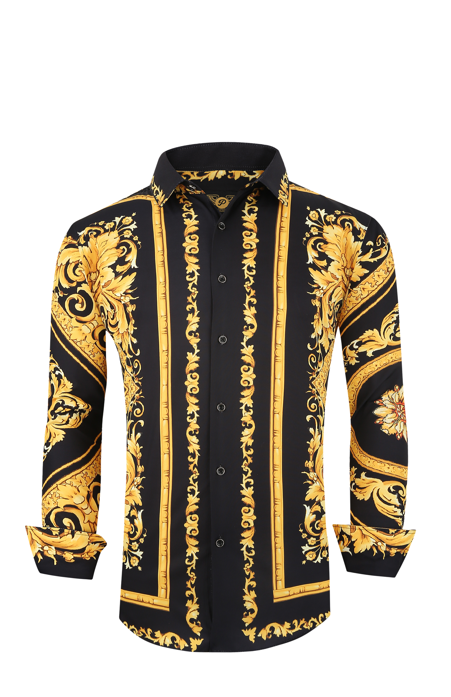 PREMIERE SHIRTS: BLACK GOLD TRIBAL GEOMETRIC