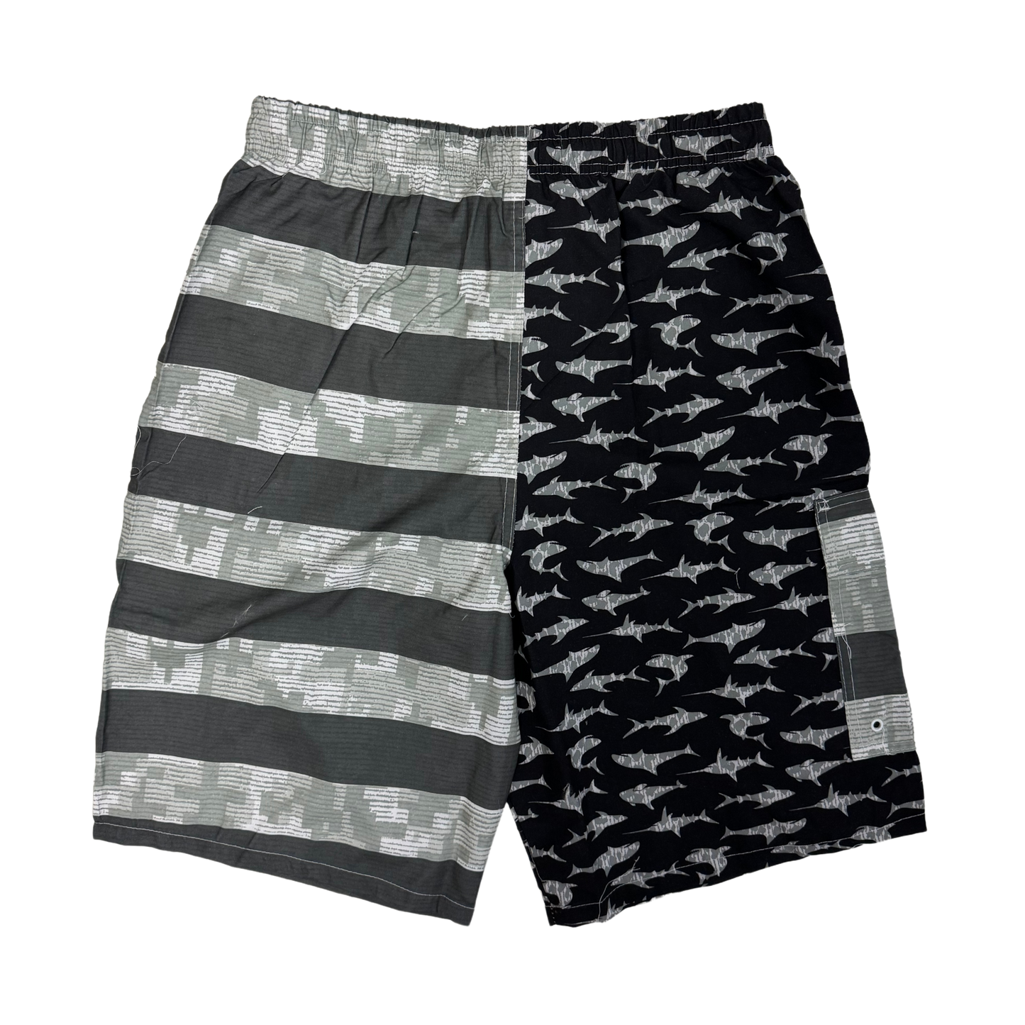 PREMIERE BATHING SUITS: USA BLACK WHITE FISH SHARK