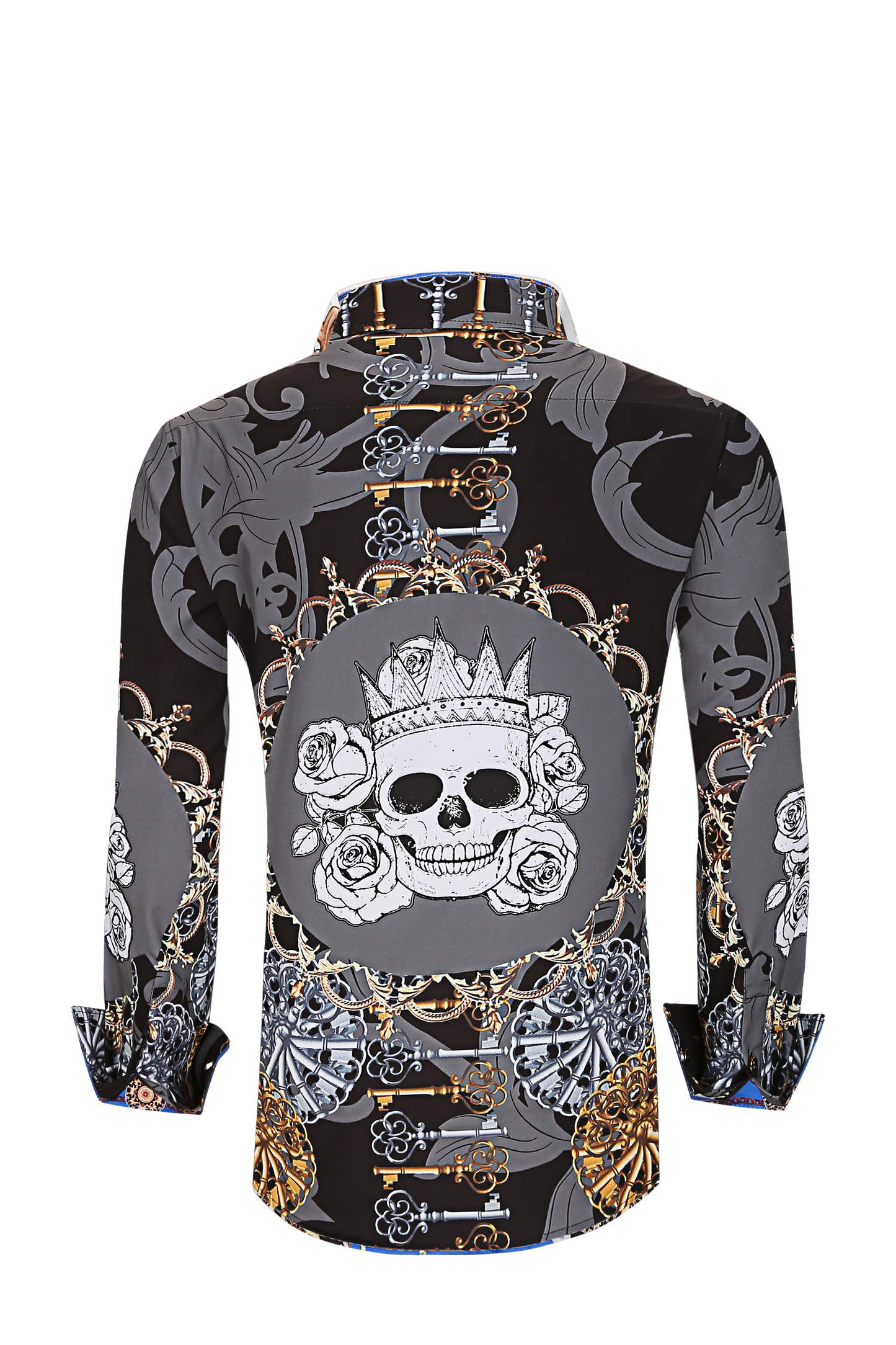 PREMIERE SHIRTS: BLACK/GRAY SKULL ROSE