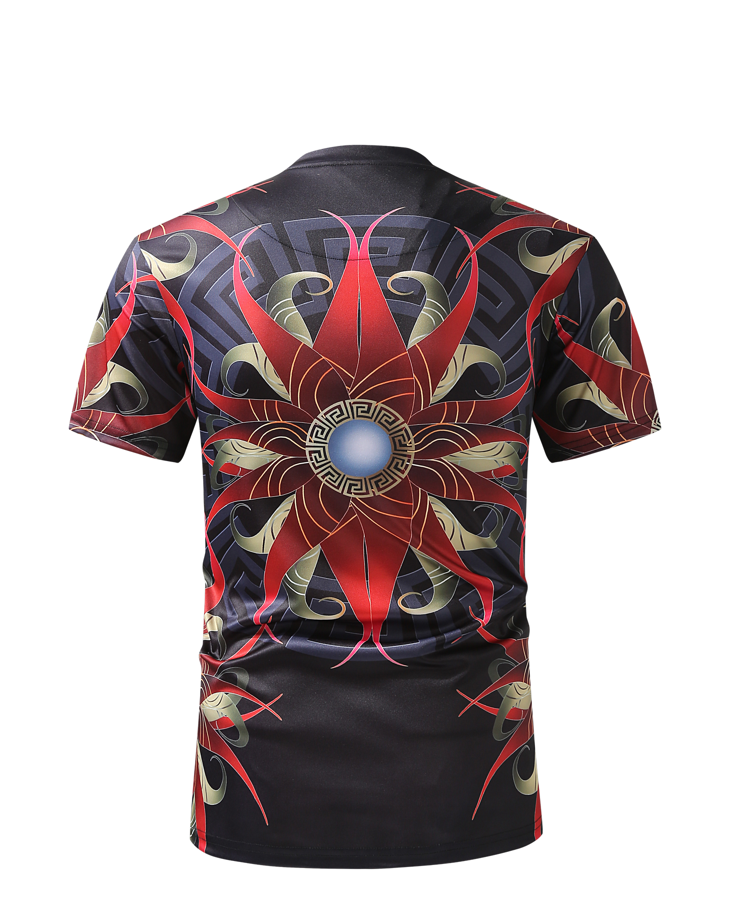 Men PREMIERE SLIM FIT Short Sleeve T SHIRT BLACK RED GOLD STAR LIFE PRINT Designer Shirt