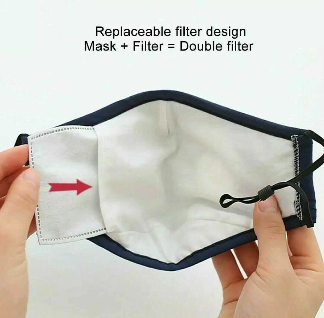 Black Face Mask with Respirator and 4 Free Filters
