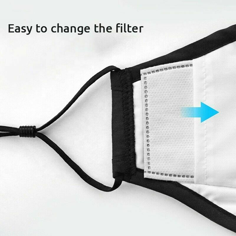 Black Face Mask with Respirator and 4 Free Filters
