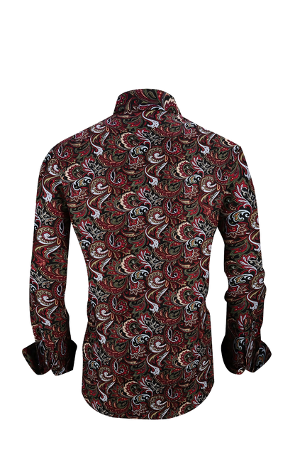 PREMIERE SHIRTS: MULTICOLOR RED PAISLEY