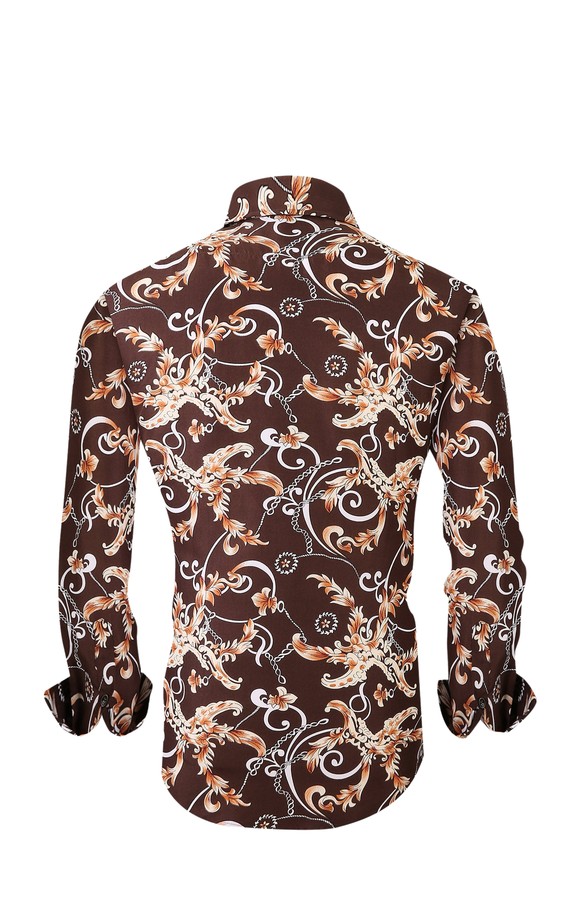 designer long sleeve dress shirts Mens PREMIERE Long Sleeve Button Down Dress Shirt BLACK GOLD ROPE DESIGNER 664