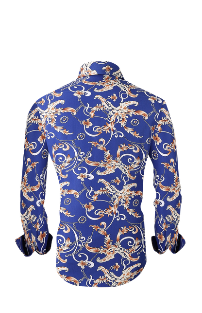 PREMIERE SHIRTS: BLUE DESIGNER PAISLEY
