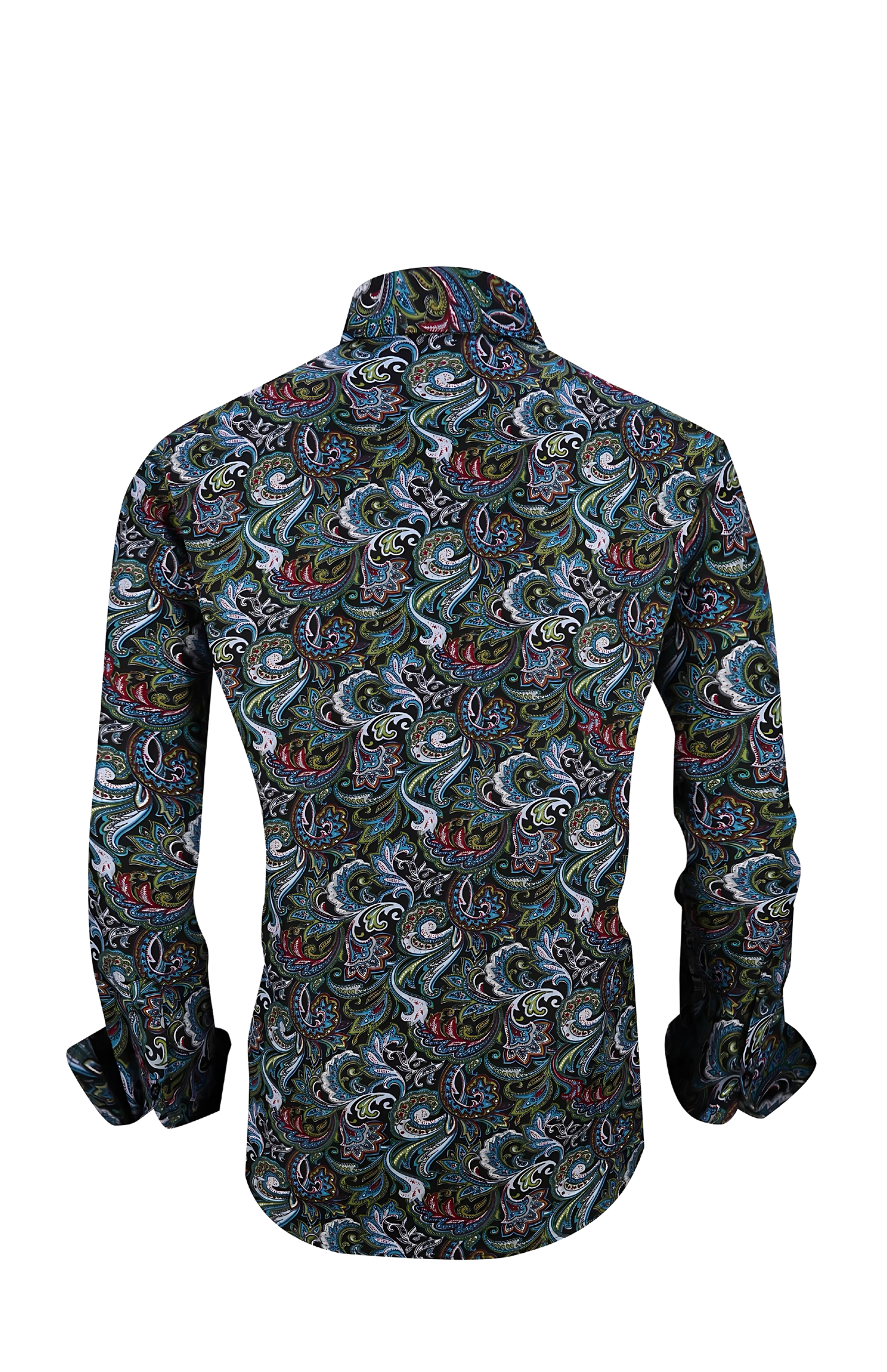 PREMIERE SHIRTS: MULTICOLOR GREEN PAISLEY