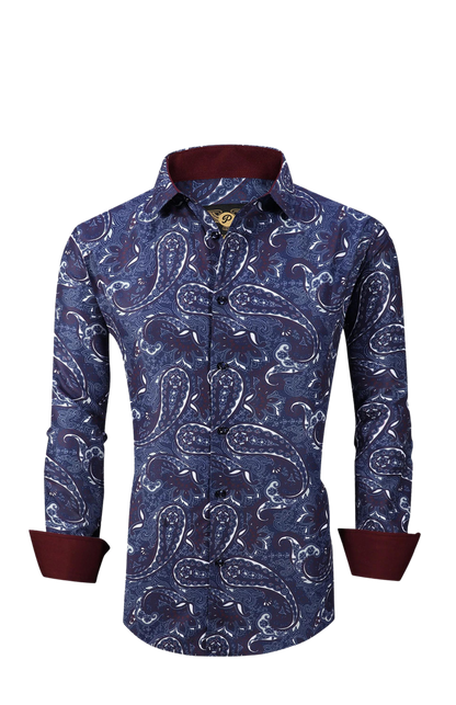 PREMIERE SHIRTS: BLUE PAISLEY