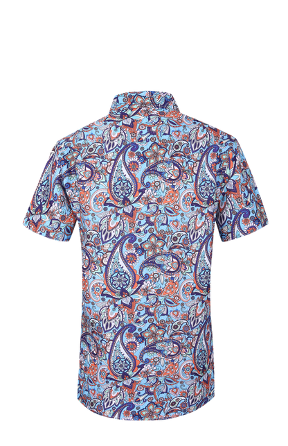 PREMIERE SHORT SLEEVE SHIRTS: ORANGE TURQUOISE