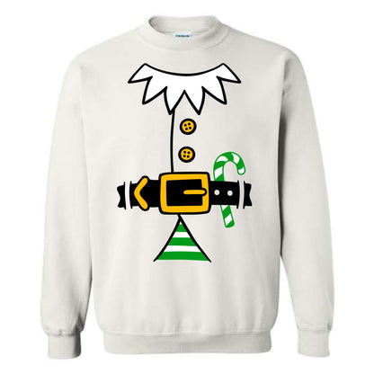 Christmas Green Elf Suit Costume Crewneck Sweatshirt
