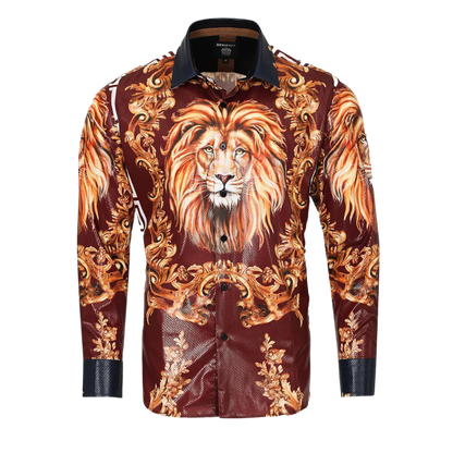 PREMIERE SHIRTS: BURGUNDY TIGER