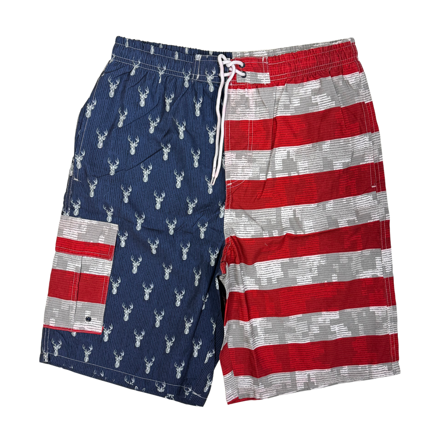 PREMIERE BATHING SUITS: USA RED WHITE BLUE DEERS