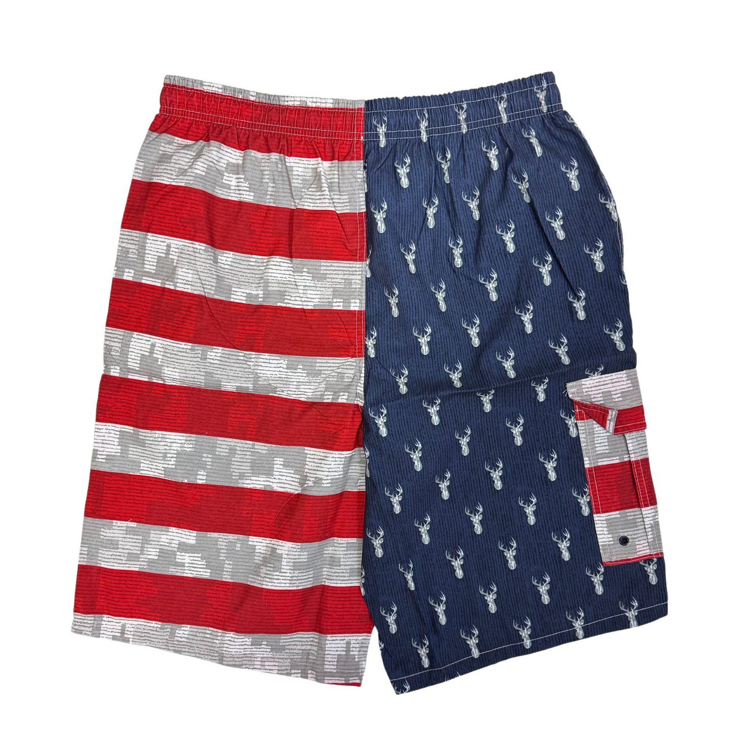 PREMIERE BATHING SUITS: USA RED WHITE BLUE DEERS
