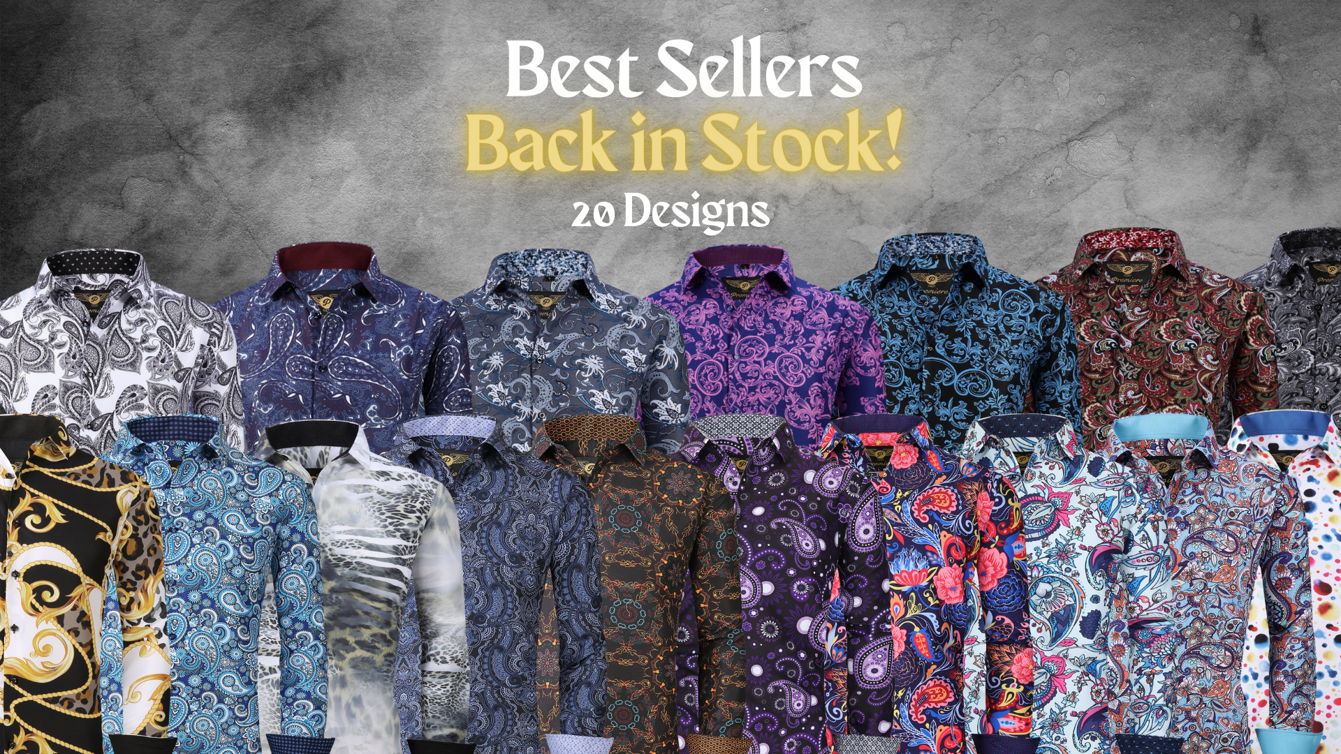 Premiere Men's Colorful Paisley Designer Fashion Dress Shirt