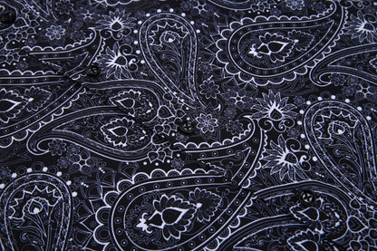 PREMIERE SHIRTS: BLACK/WHITE PAISLEY