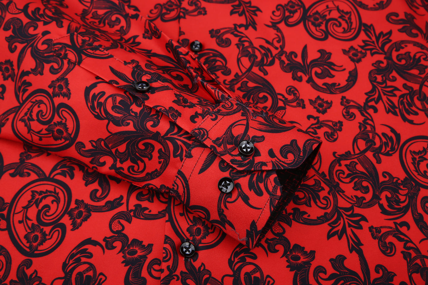 PREMIERE SHIRTS: RED BLACK PAISLEY