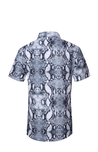 PREMIERE SHORT SLEEVE SHIRTS: GREY SNAKESKIN