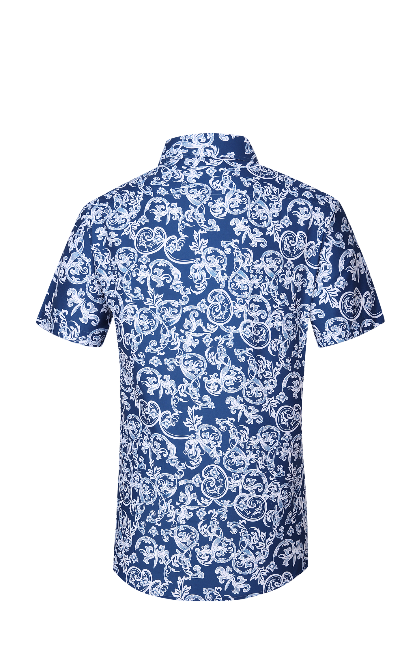 PREMIERE SHORT SLEEVE SHIRTS: NAVY WHITE PAISLEY