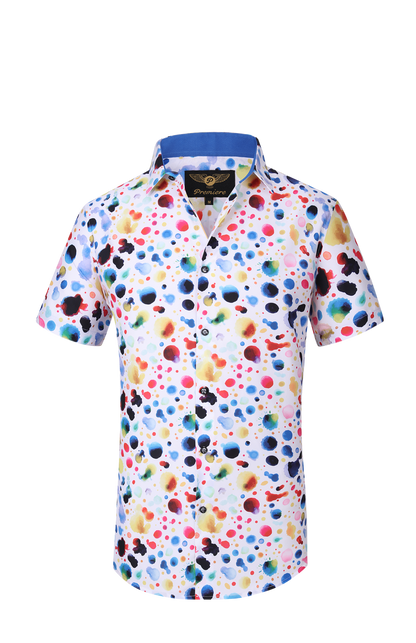 PREMIERE SHORT SLEEVE SHIRTS: COLORFUL SPOTS