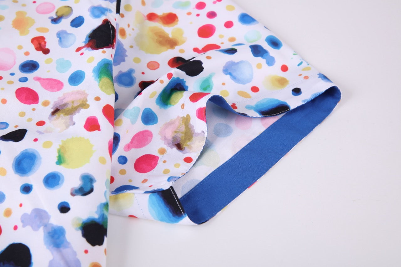 PREMIERE SHORT SLEEVE SHIRTS: COLORFUL SPOTS