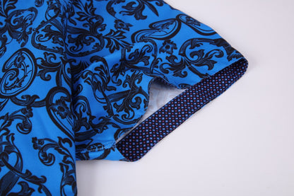 PREMIERE SHORT SLEEVE SHIRTS: BLUE BLACK PAISLEY