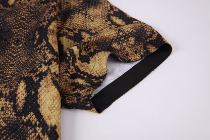 PREMIERE SHORT SLEEVE SHIRTS: GOLDEN BROWN SNAKESKIN