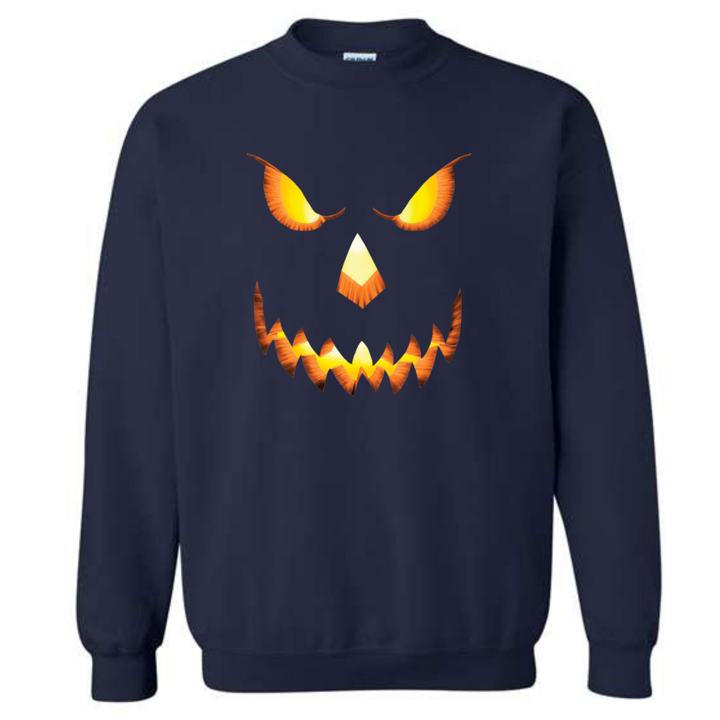 Halloween Pumpkin Head Crewneck Sweatshirt