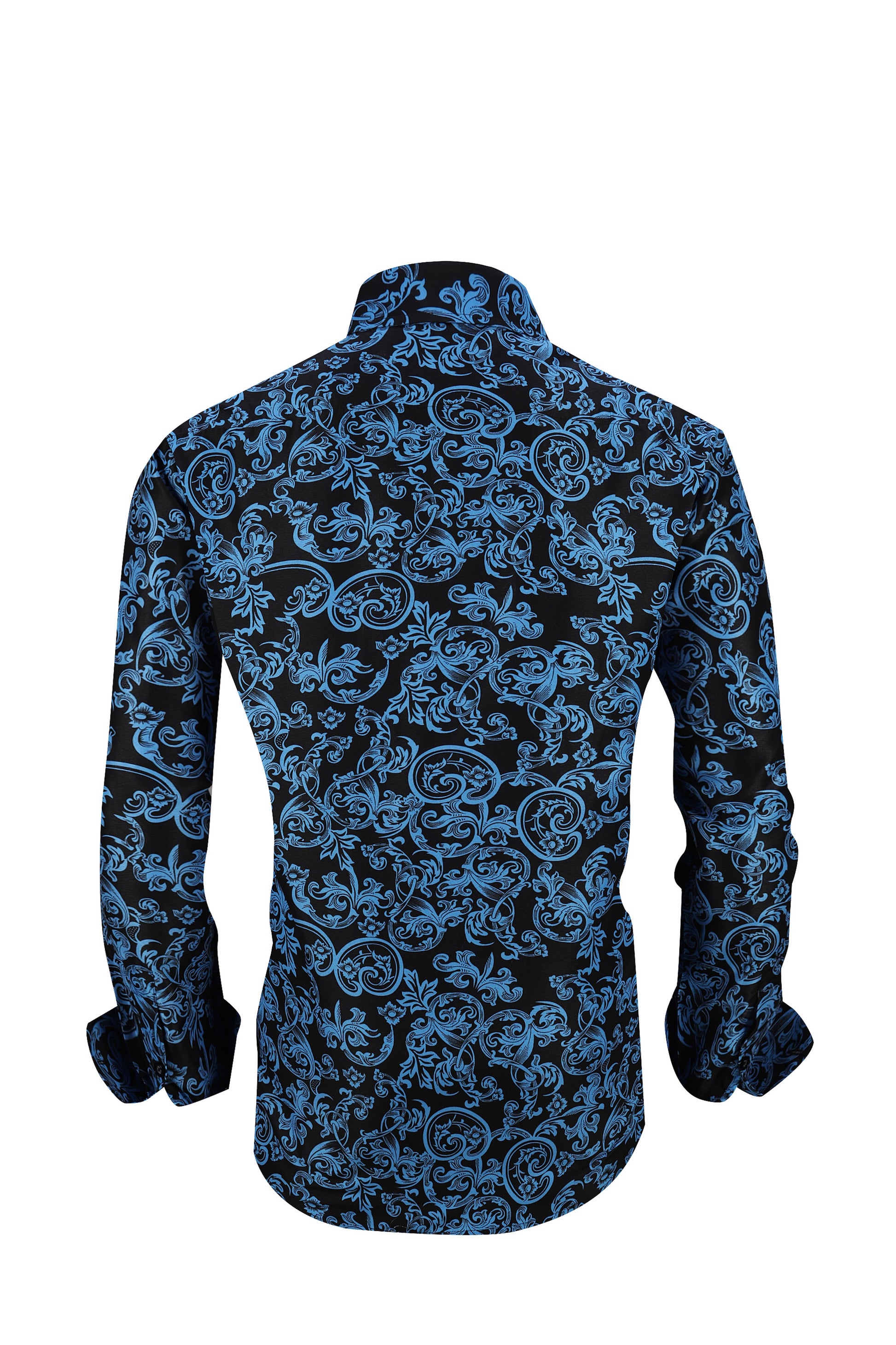 PREMIERE SHIRTS: BLUE/BLACK PAISLEY – Premiere Designer Shirts