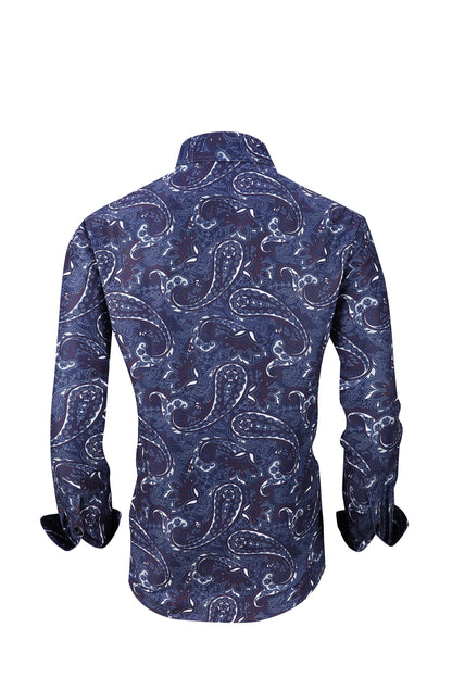 PREMIERE SHIRTS: BLUE PAISLEY