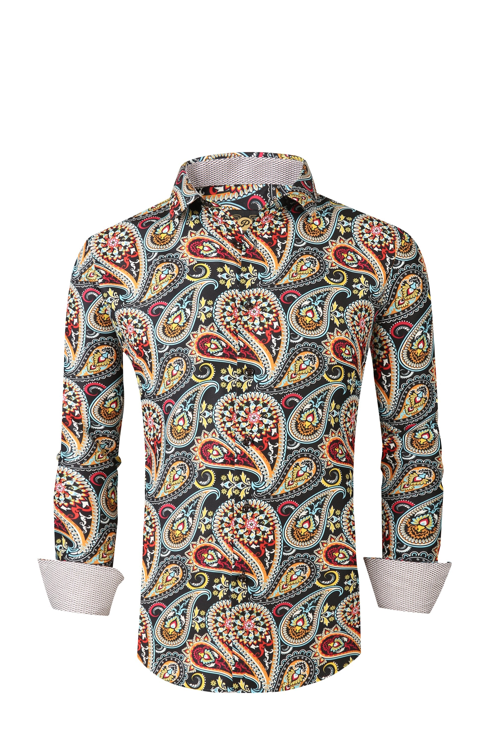 PREMIERE SHIRTS: COLORFUL FLORAL PAISLEY – Premiere Designer Shirts