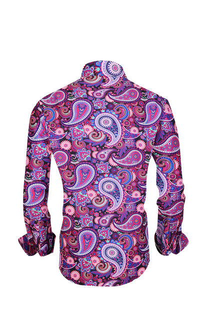 PREMIERE SHIRTS: PINK/PURPLE PAISLEY