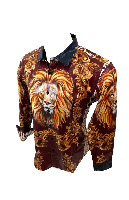 PREMIERE SHIRTS: BURGUNDY TIGER