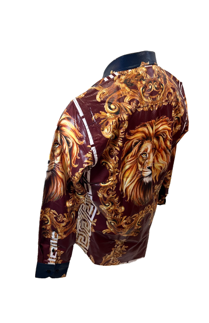 PREMIERE SHIRTS: BURGUNDY TIGER