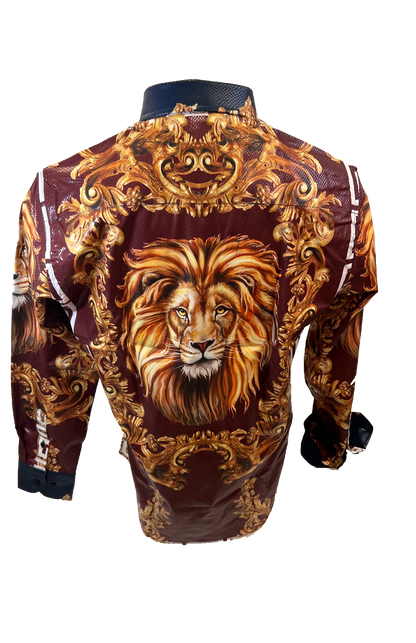 PREMIERE SHIRTS: BURGUNDY TIGER