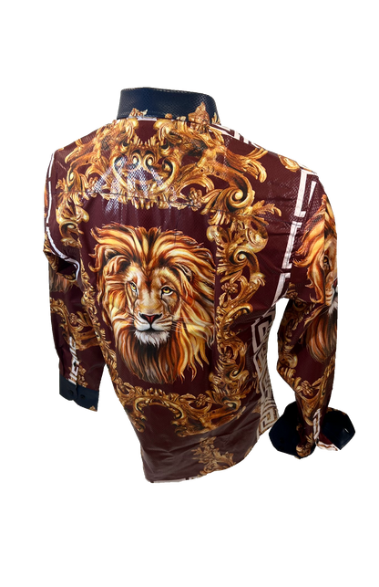 PREMIERE SHIRTS: BURGUNDY TIGER