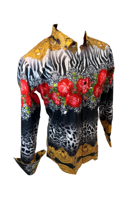 PREMIERE SHIRTS: FLORAL/ROSE TIGER